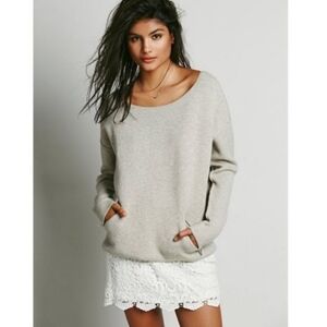 Free People Cream Lace Mini Skirt